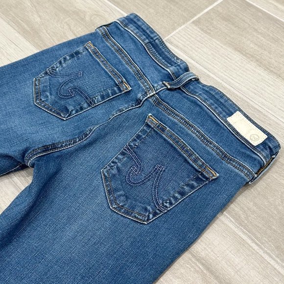 AG Adriano Goldschmied The Low-Rise Legging Ankle Super Skinny Distressed Jeans - Picture 9 of 16